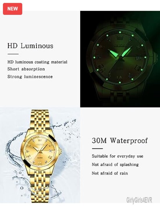 Dress Analog Quartz Watch Diamond Scratch-Resistant Luminous Stainless Steel main image 2
